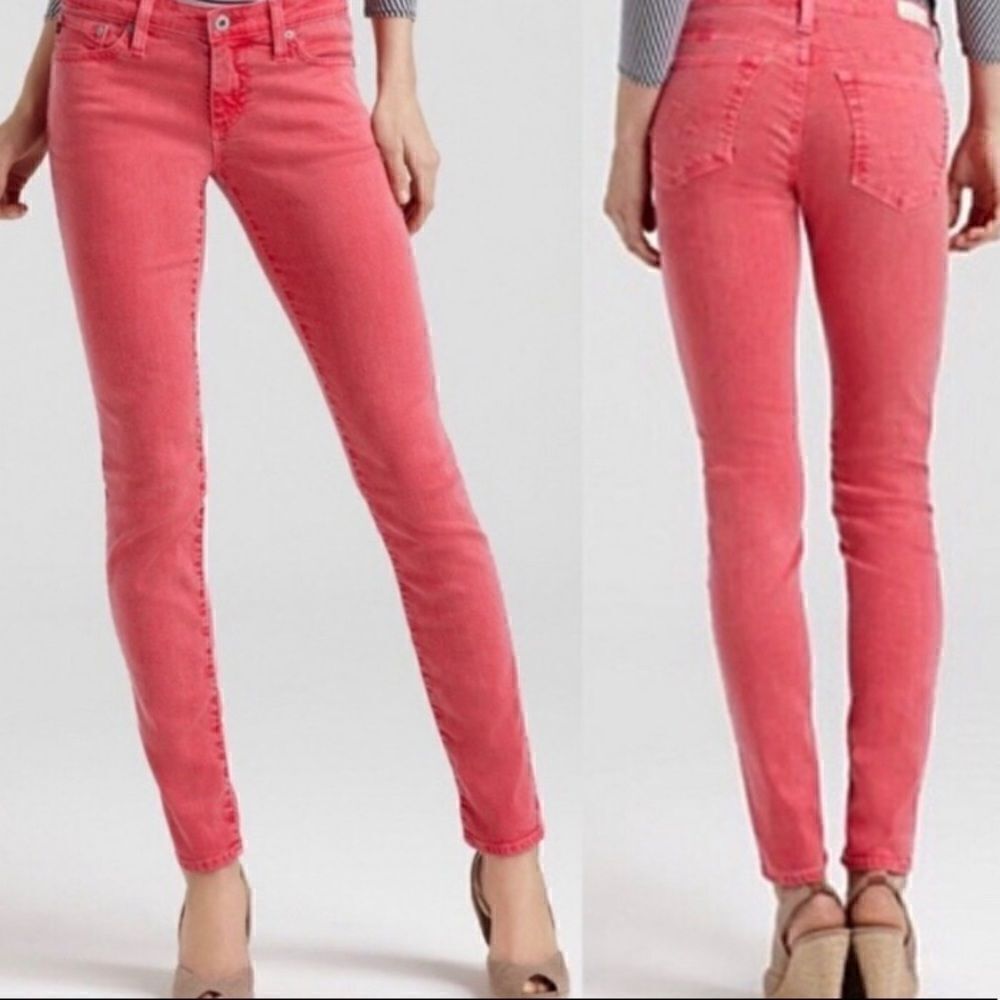 AG faded red The Stevie ankle denim jeans 26R